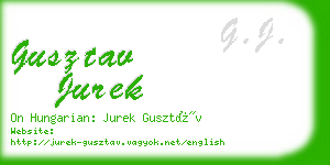 gusztav jurek business card